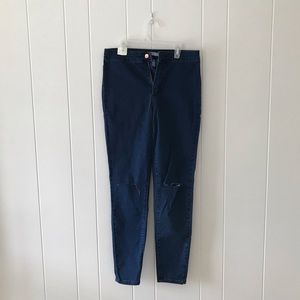 High rise denim skinny jeans